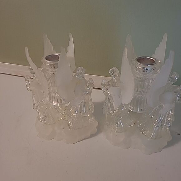 Set of Two Acrylic Candleholders - Picture 1 of 9